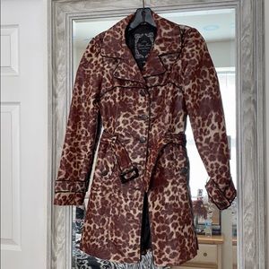 Guess Leopard Print rain jacket/raincoat